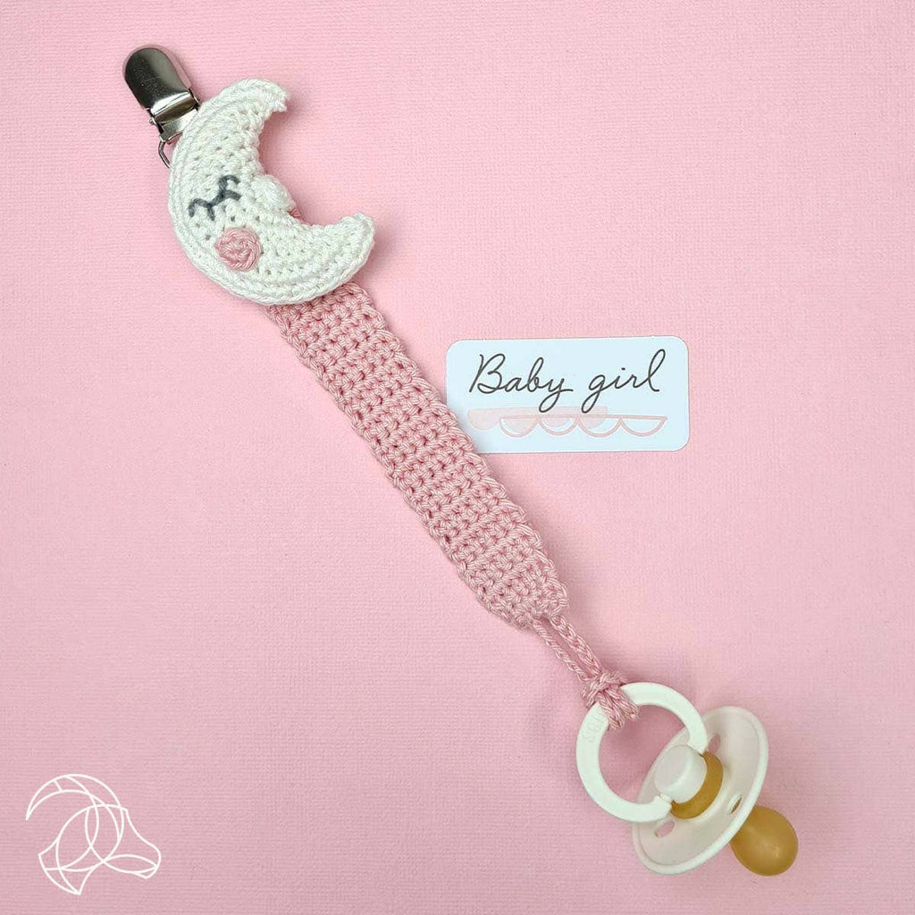 DIY Crochet Kit – Pacifier Clip Moon