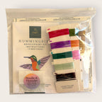 Hummingbird Needlepoint Kit — 13-ct Printed Canvas, Hand-Dyed Wool-Silk Thread