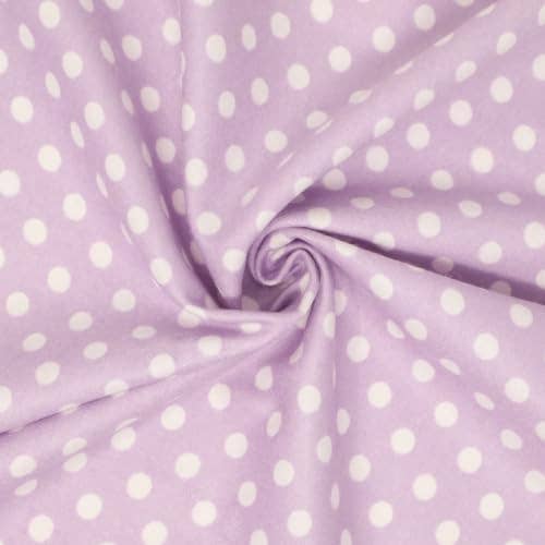 Bamboo Rayon Cotton Fabric – Polka Dot Lilac