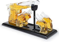 Whiskey Gun Decanter &Shot Glasses Gift Set – Mahogany Tray