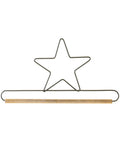 CRAFT HANGER 6IN STAR WITH DOWEL GRAY