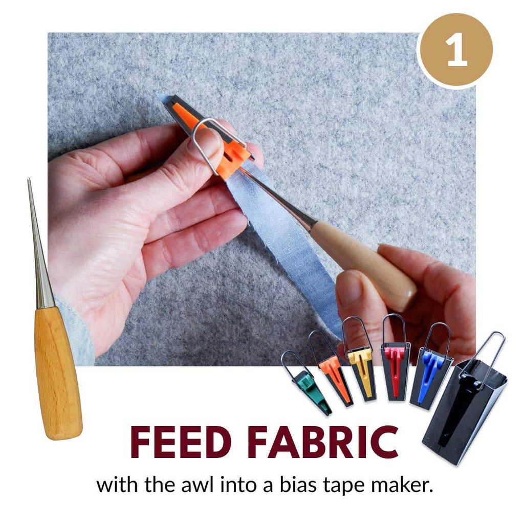 Deluxe Bias Tape Maker Set - 30pcs for making, using & storing bias tape or binding!