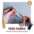 Deluxe Bias Tape Maker Set - 30pcs for making, using & storing bias tape or binding!