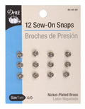 Sew-On Snaps Size 4/0 Nickel