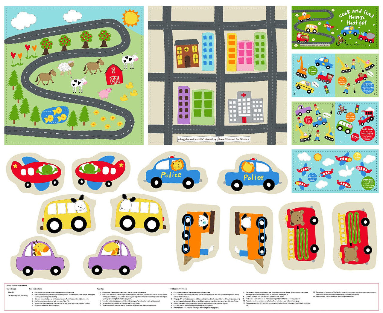 Things that Go, Play Mat and Book - Multi