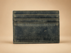 Leather Minimalist Card Holder Wallet, Finished edges