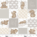 Teddy Bear Patchwork - Gray/Multi