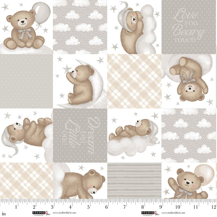 Teddy Bear Patchwork - Gray/Multi