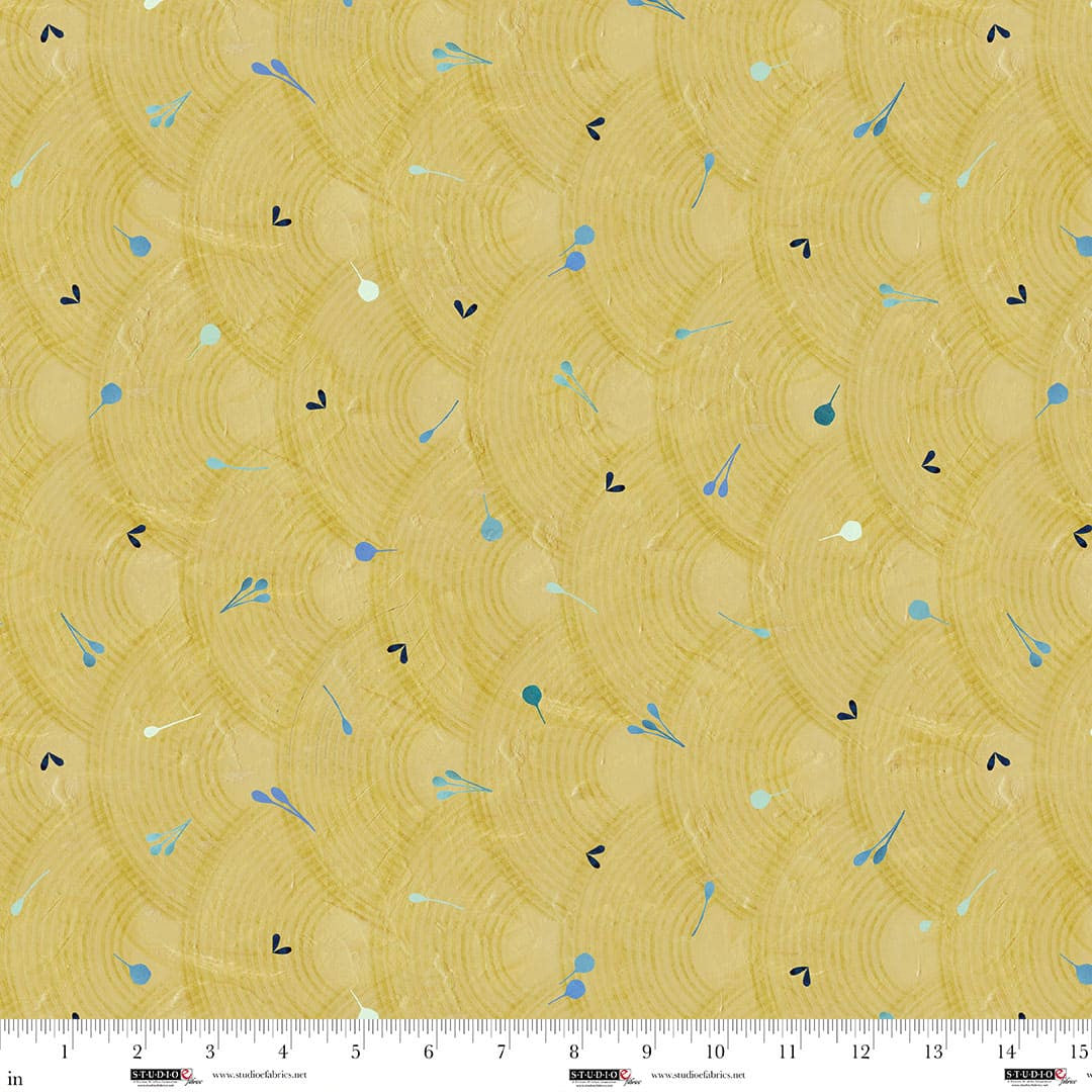 Ditsy on Rainbow Texture - Biscuit