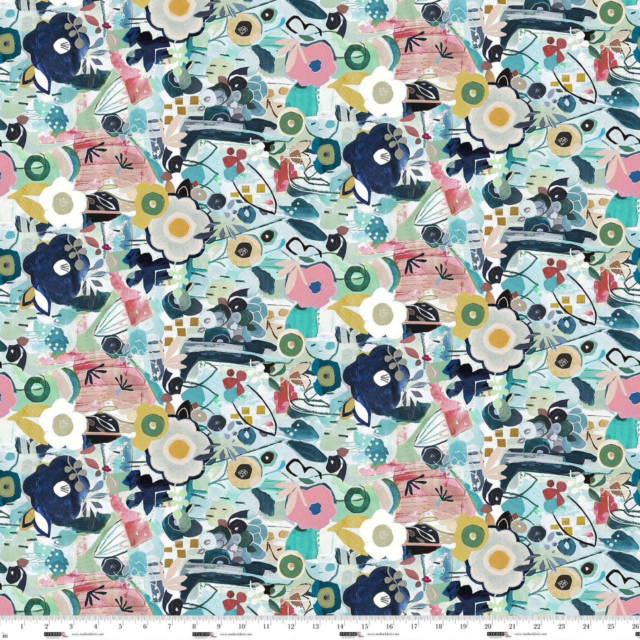 Floral Abstract - Jade