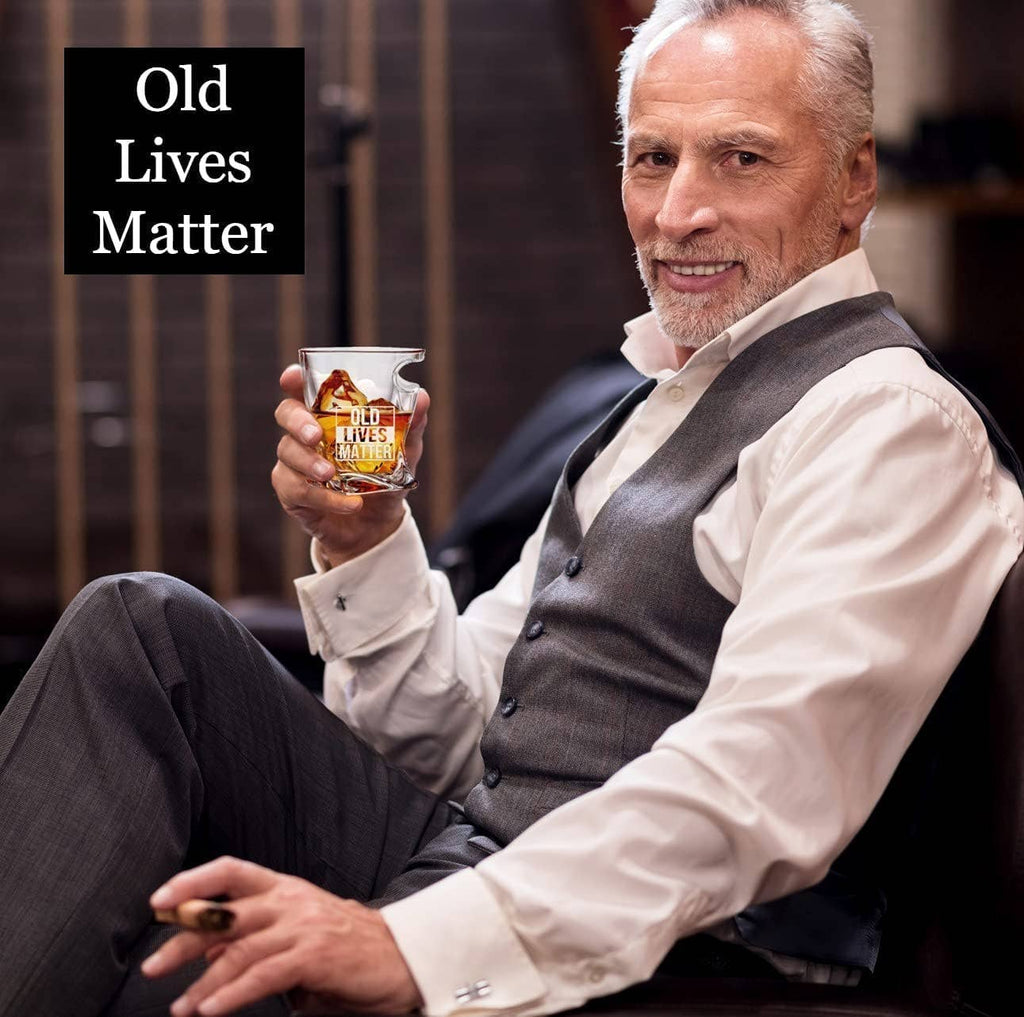 Bezrat Old Lives Matter Whiskey Glass – 2Pk