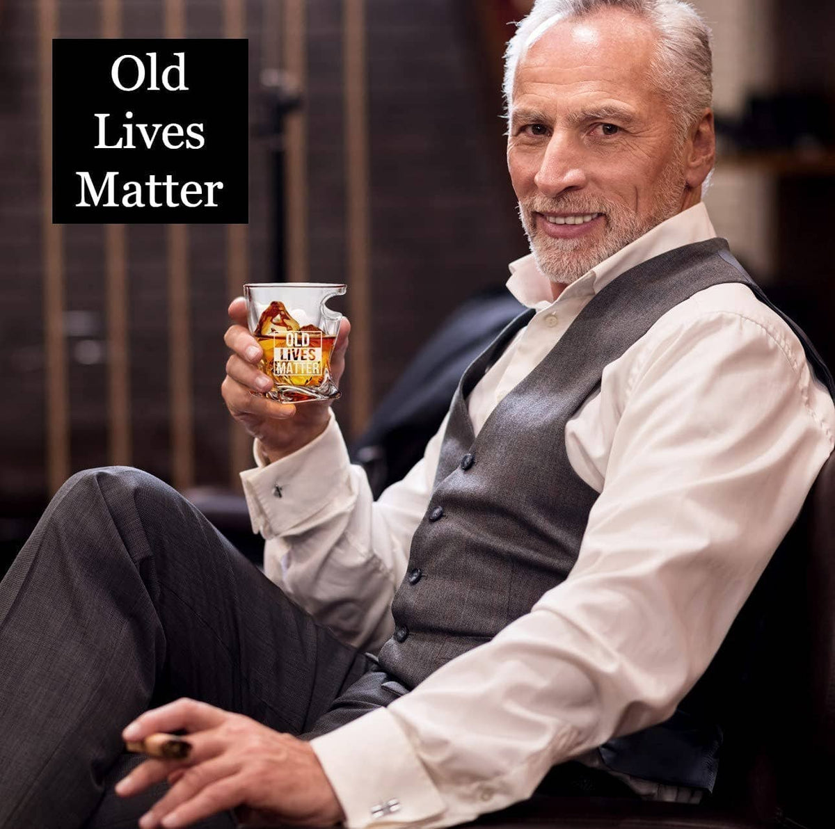 Bezrat Old Lives Matter Whiskey Glass – 2Pk