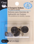 Btn Dungaree 4ct Ant Brass