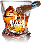 Bezrat Old Lives Matter Whiskey Glass – 2Pk