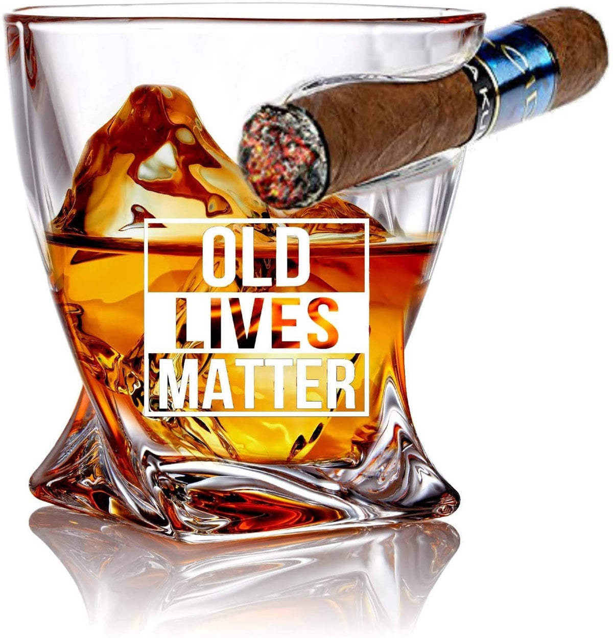 Bezrat Old Lives Matter Whiskey Glass – 2Pk