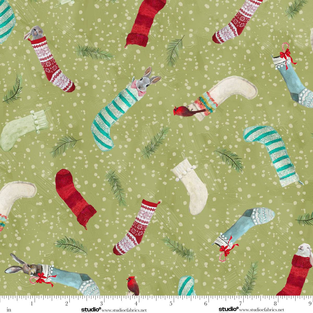 Critter Stockings - Sage