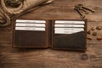 Full Grain Leather Wallet, Leather Bifold Mens Wallet