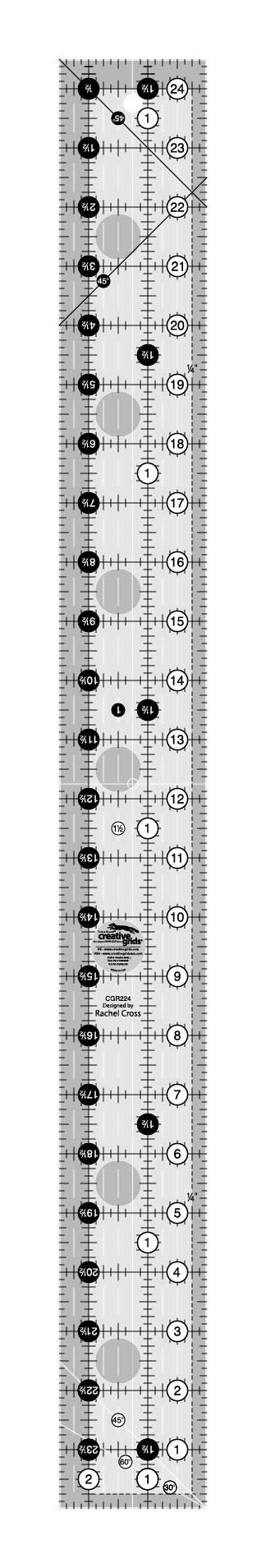 Creative Grids 2-1/2in x 24-1/2in Quilt Ruler