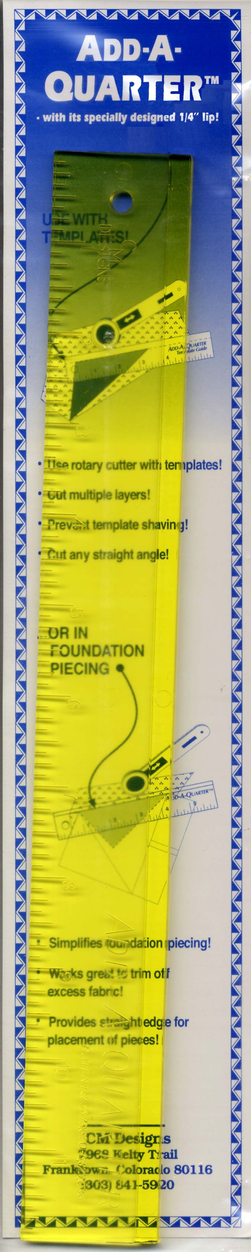 RULER ADD A QUARTER 1.5IN X 12IN