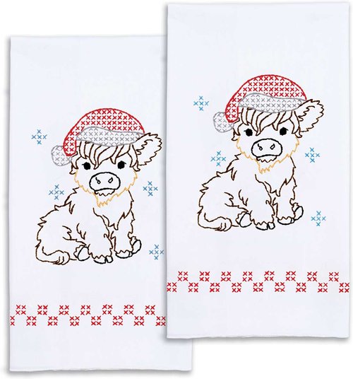 Xmas Cow Hand Towel