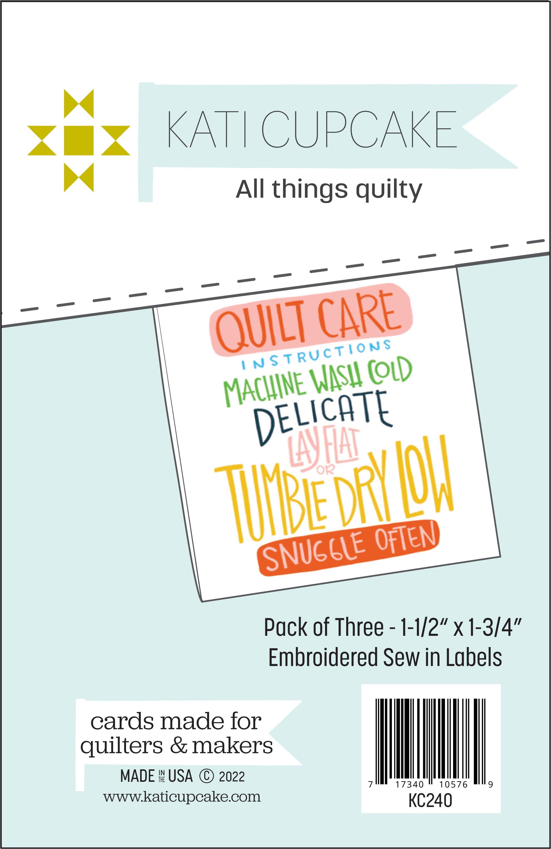 QUILTY INSTRUCTIONS SEW IN LABELS