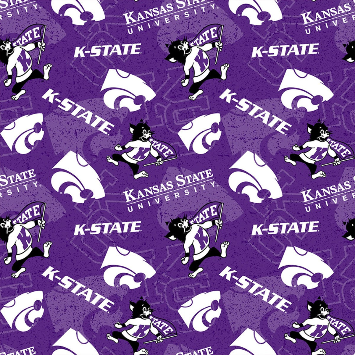 Kansas State Wildcats Cotton Fabric