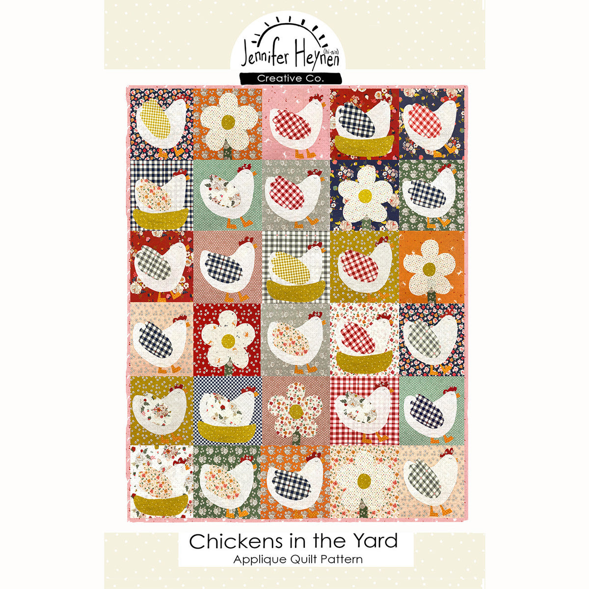 CHICKENS IN THE YARD APPLIQUE QUILT