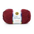Lion Brand Yarn 24/7 Cotton Burgundy