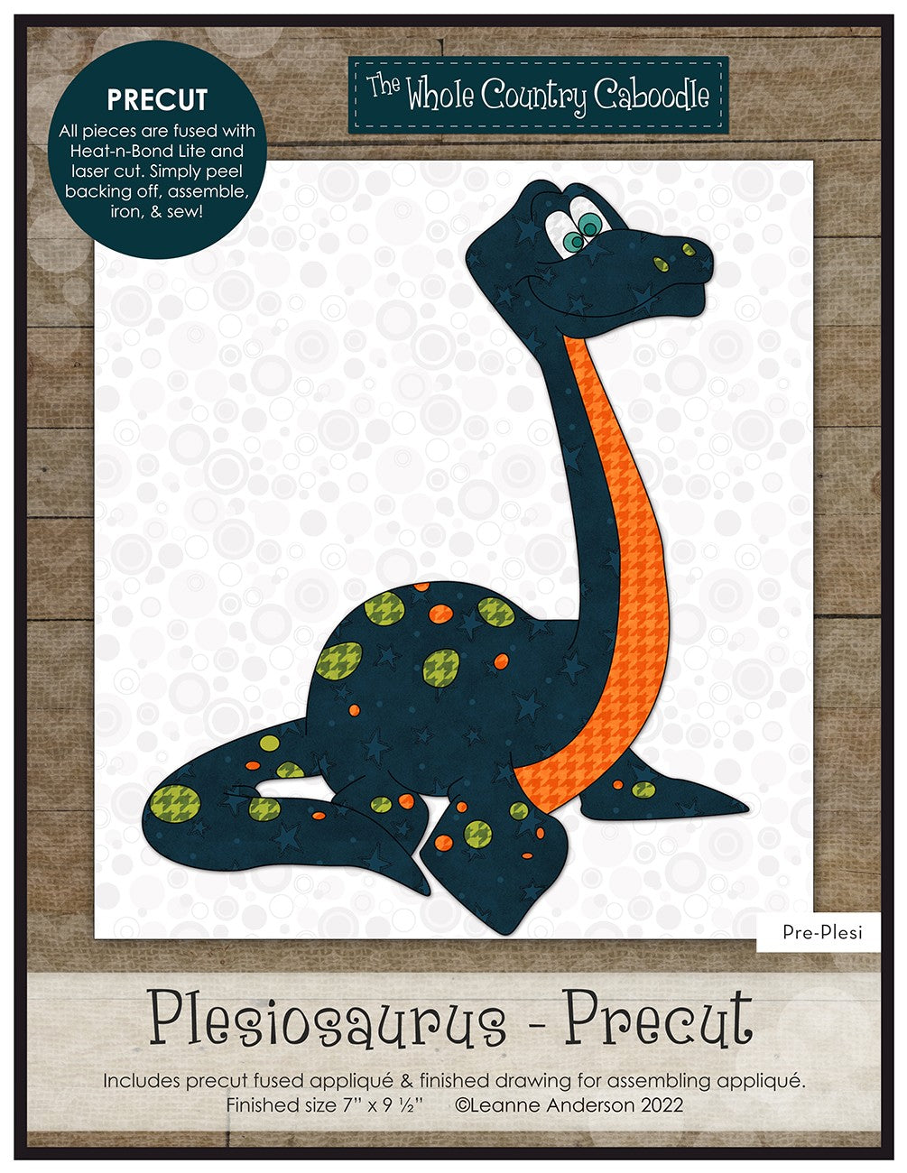 Plesiosaurus Precut Fused Applique Pack