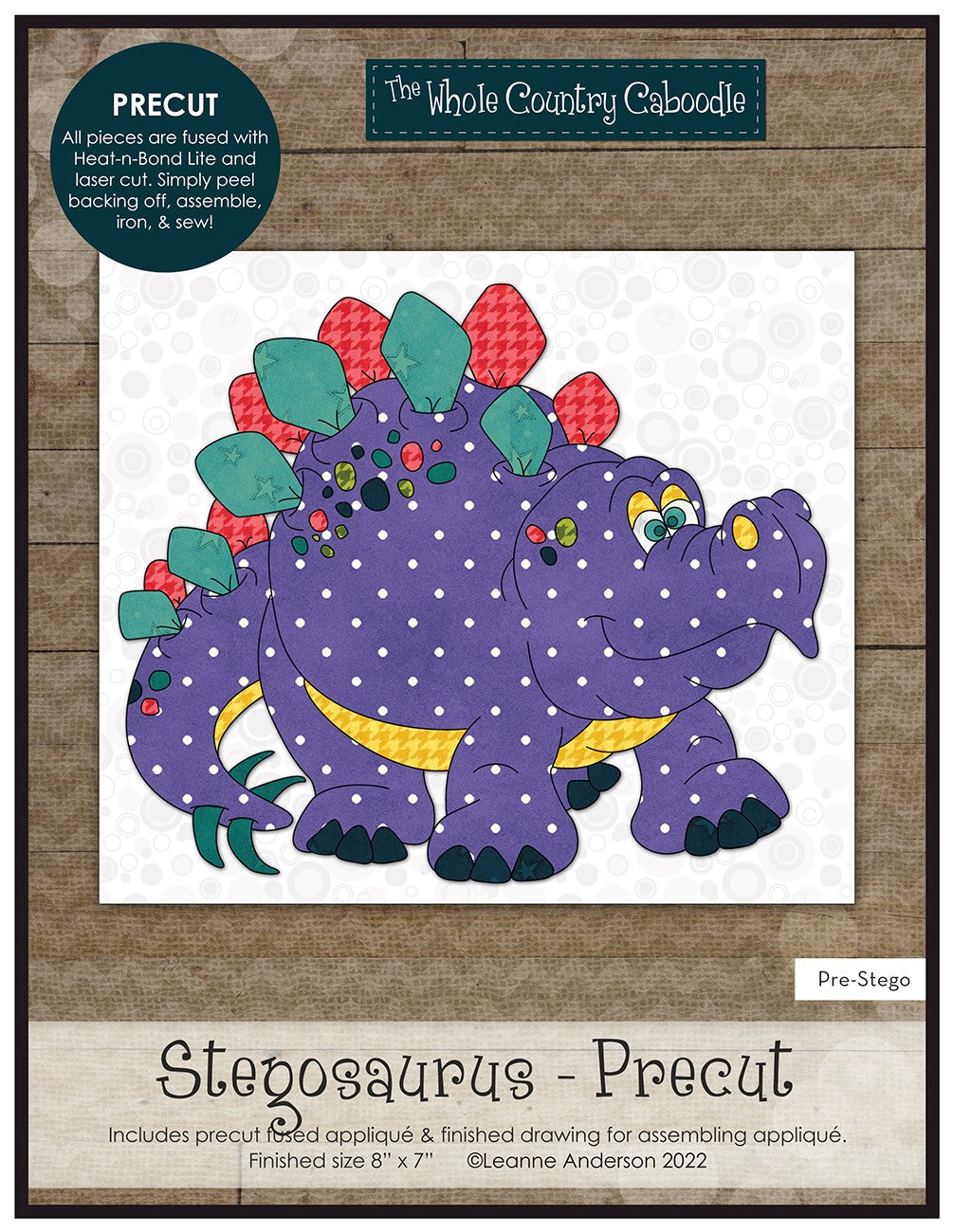Stegosaurus Precut Fused Applique Pack