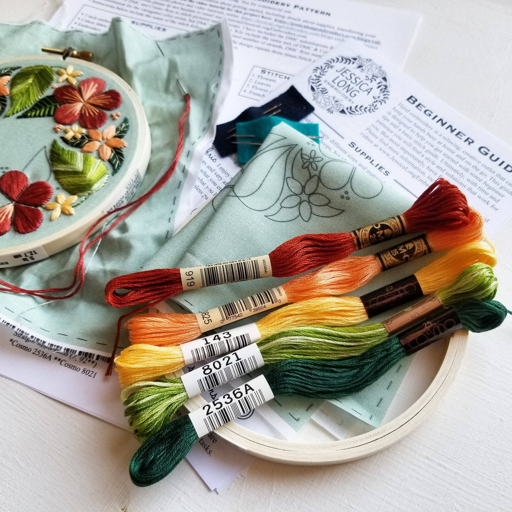 Floral Flourish Beginner Embroidery Kit