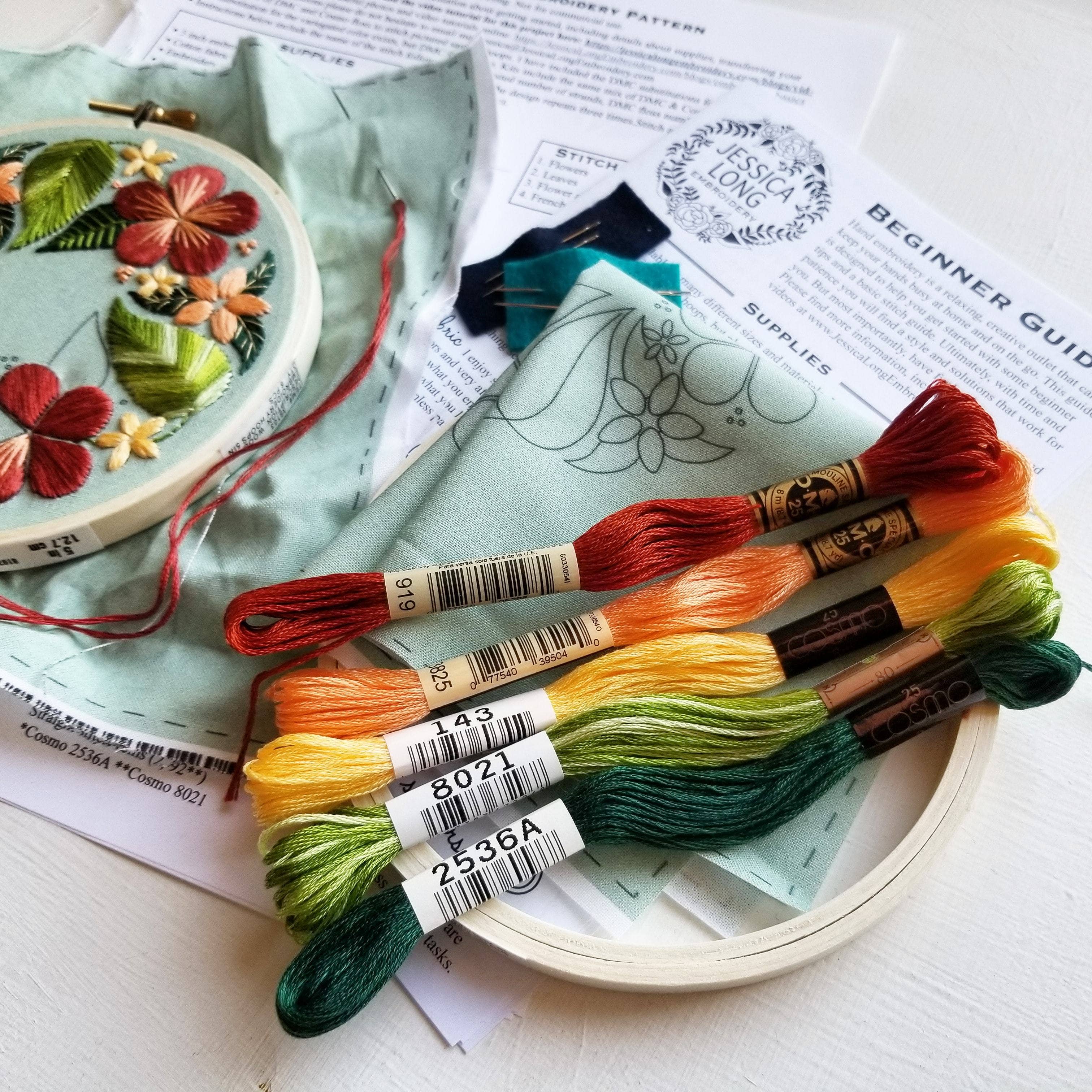 Floral Flourish Beginner Embroidery Kit