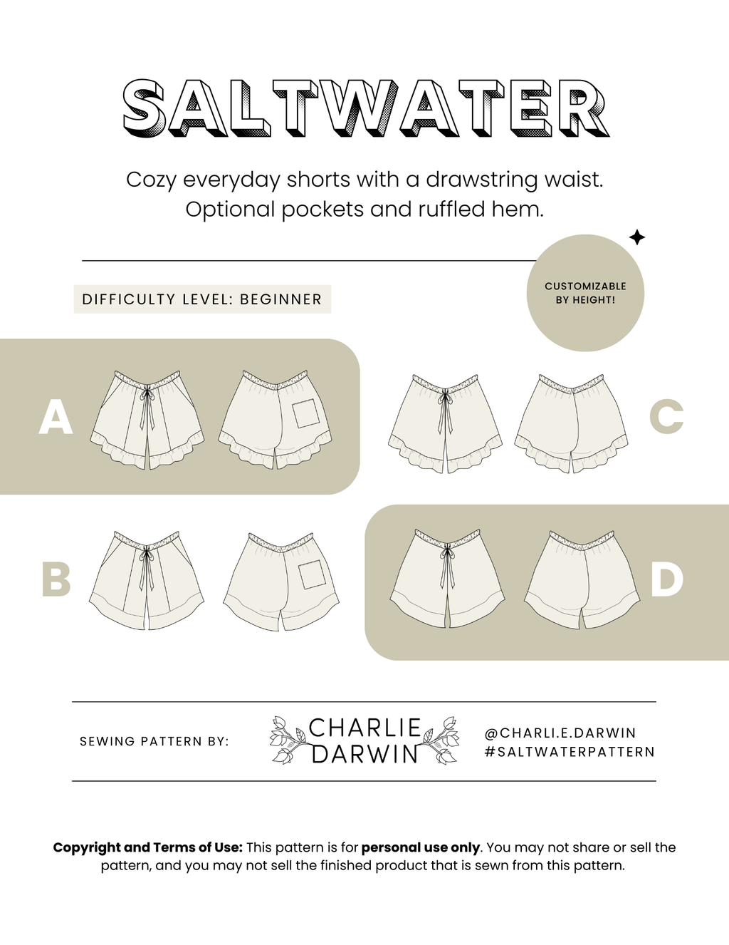 SALTWATER SHORTS Printed Pattern