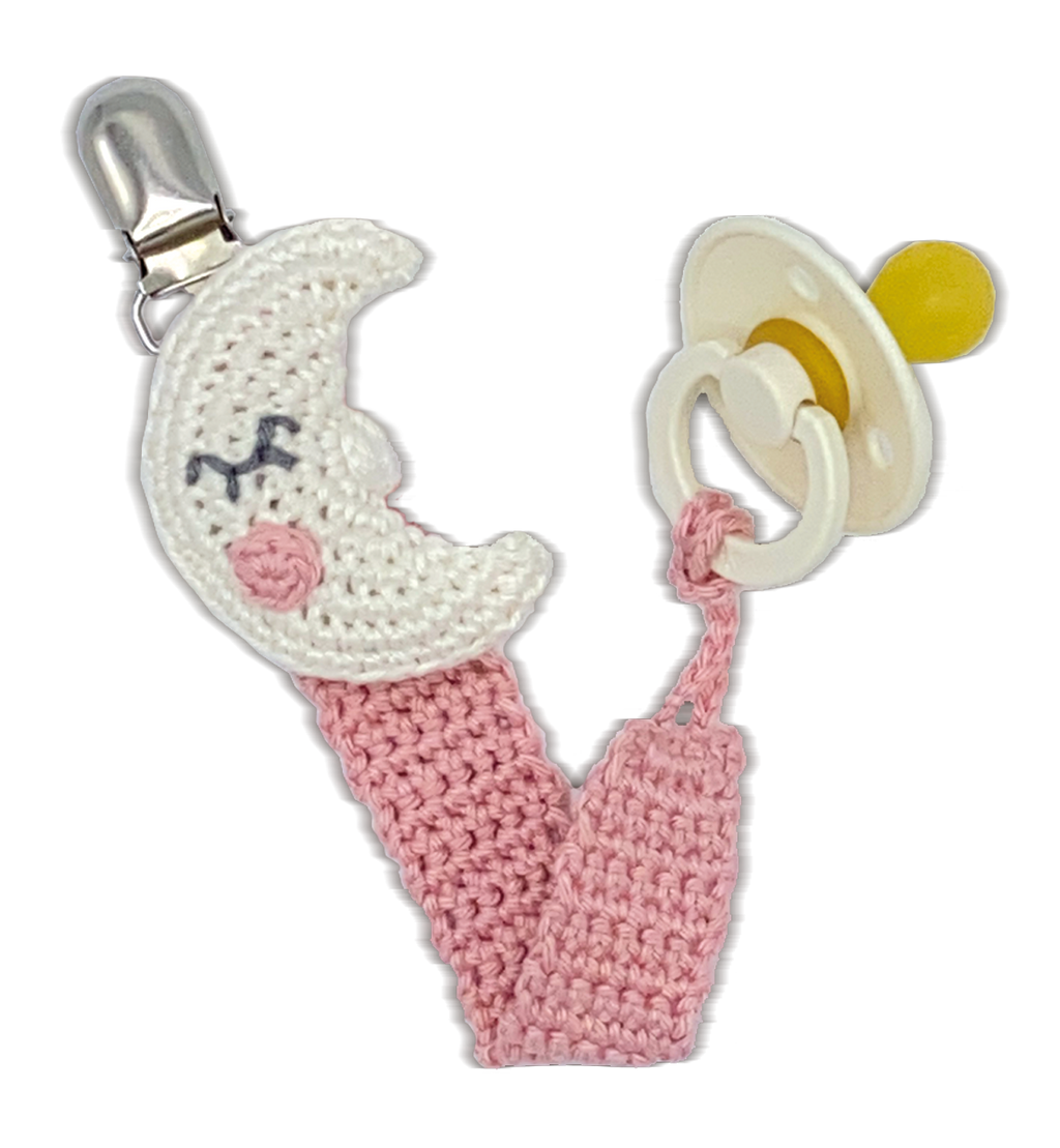 DIY Crochet Kit – Pacifier Clip Moon
