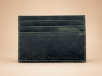 Leather Minimalist Card Holder Wallet, Finished edges