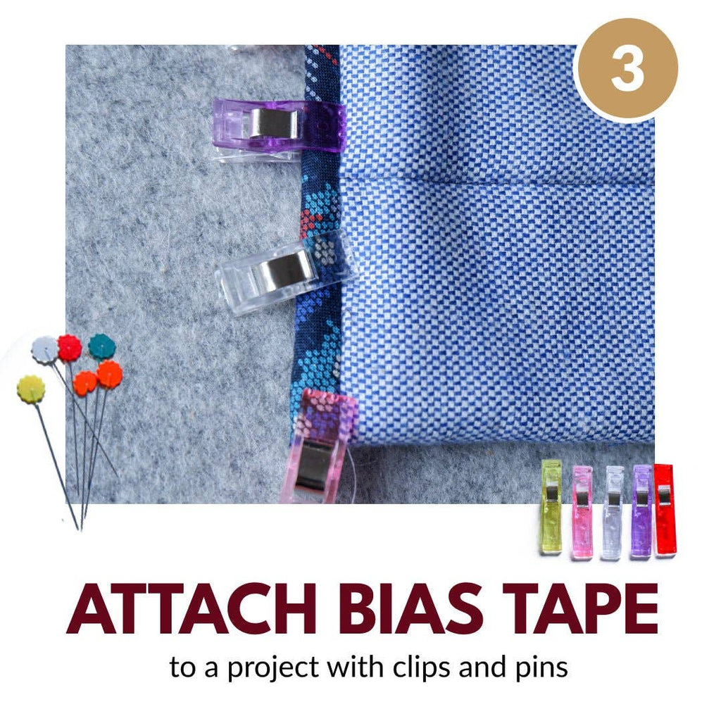 Deluxe Bias Tape Maker Set - 30pcs for making, using & storing bias tape or binding!