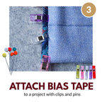Deluxe Bias Tape Maker Set - 30pcs for making, using & storing bias tape or binding!