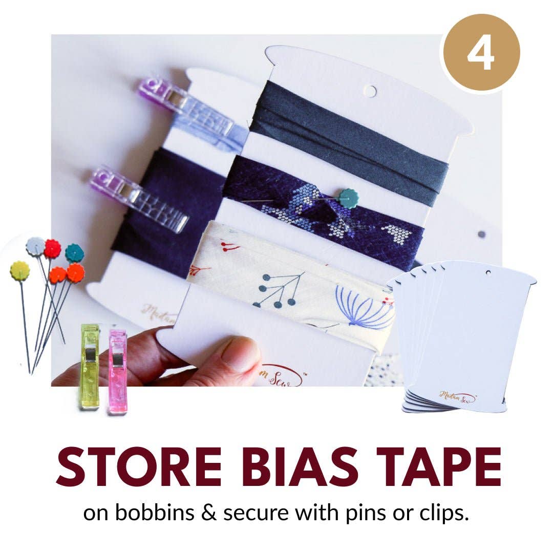 Deluxe Bias Tape Maker Set - 30pcs for making, using & storing bias tape or binding!
