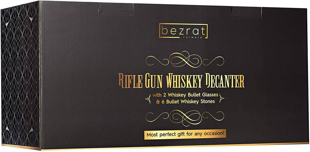 Bezrat Gun Decanter With 2 Glasses