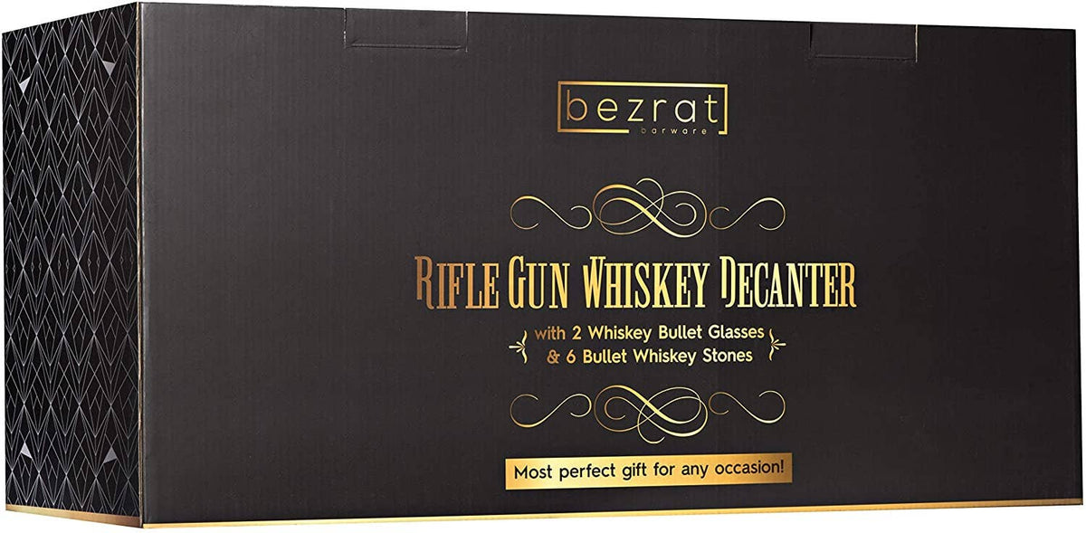 Bezrat Gun Decanter With 2 Glasses