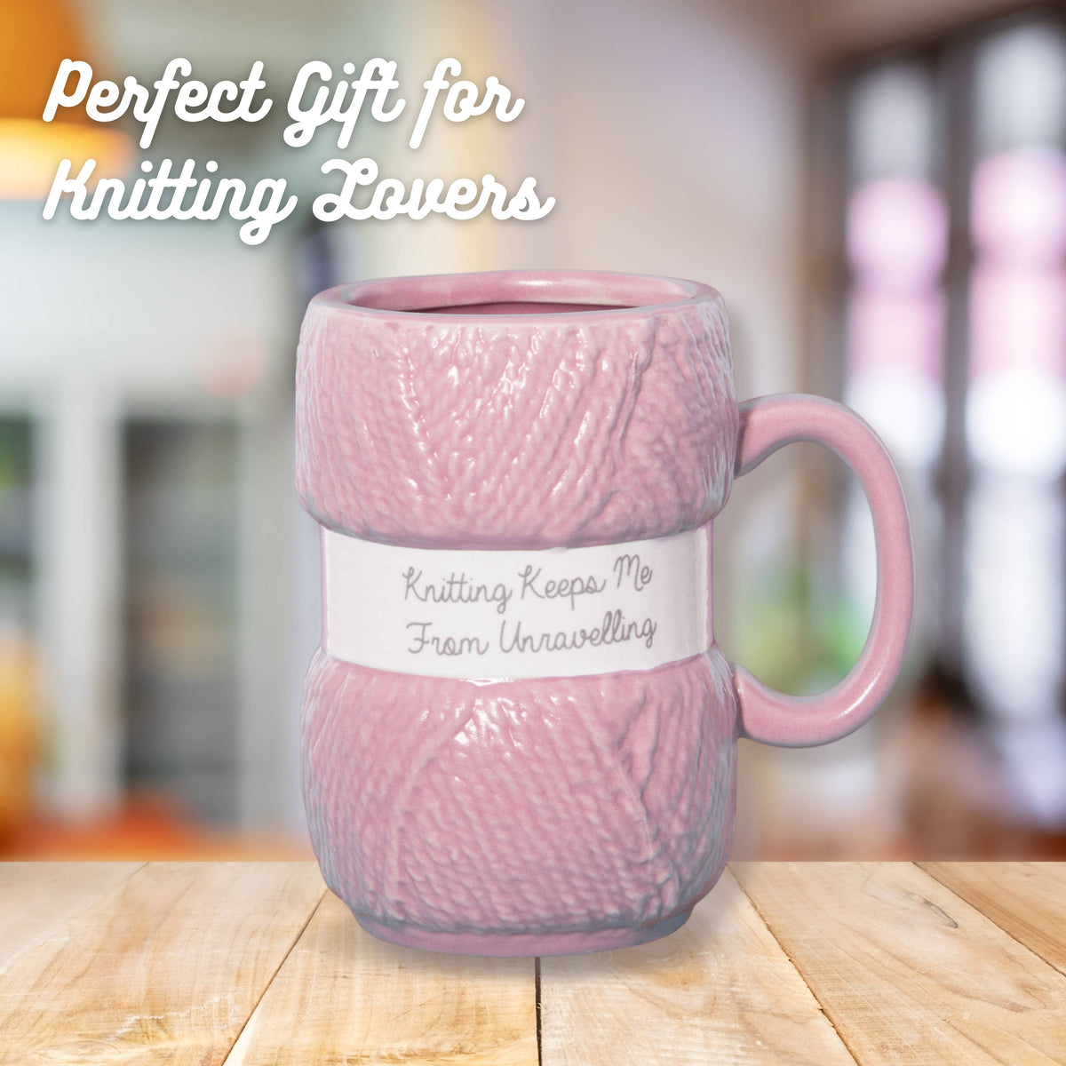 Knitting Mug – Keeps Me From Unravelling – Knitting Gifts