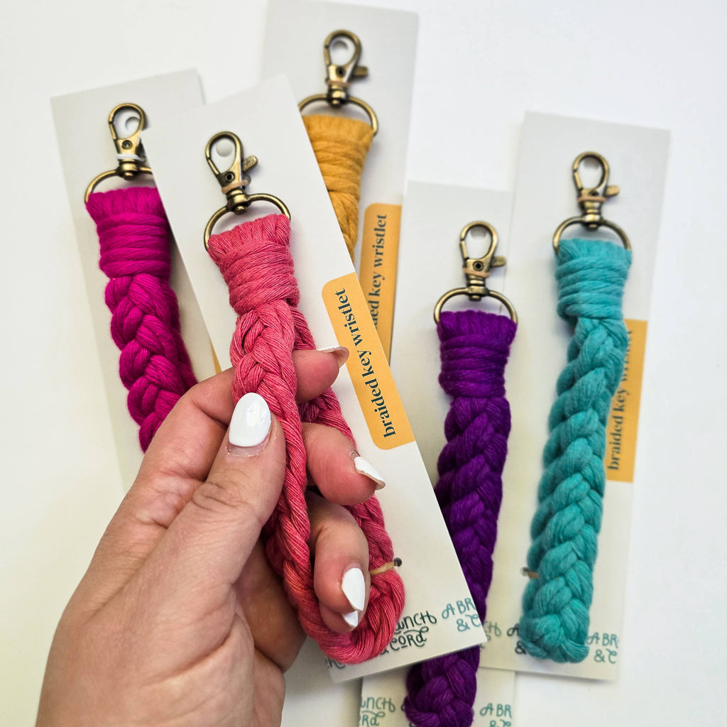 Macrame Key Wristlets – Brights (5) Pack