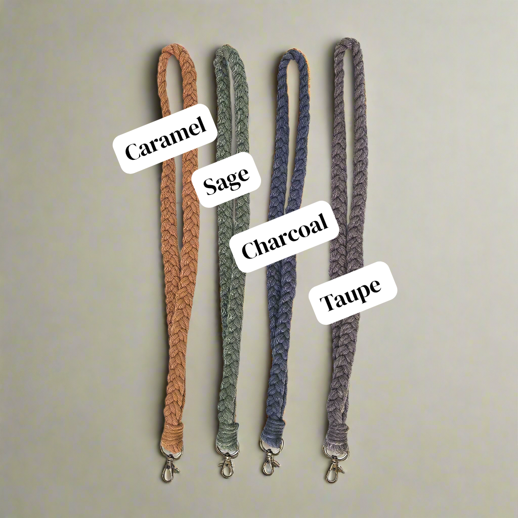 Macrame Lanyard – Boho ID Badge Holder & Keychain Accessory