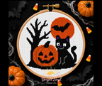 Vintage Halloween Cat Cross Stitch Kit