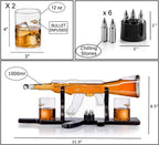 Bezrat Gun Decanter With 2 Glasses