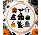 Halloween Collage Cross Stitch Mini Kit