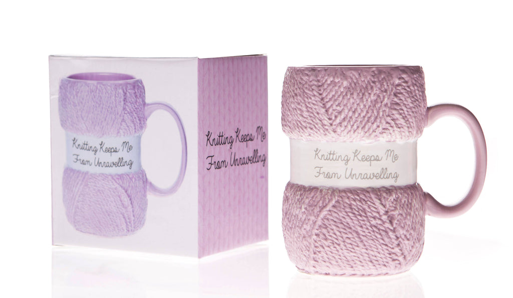 Knitting Mug – Keeps Me From Unravelling – Knitting Gifts