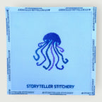 Jellyfish Needlepoint Kit — 18-ct Printed Canvas, Hand-Dyed Wool-Silk Thread