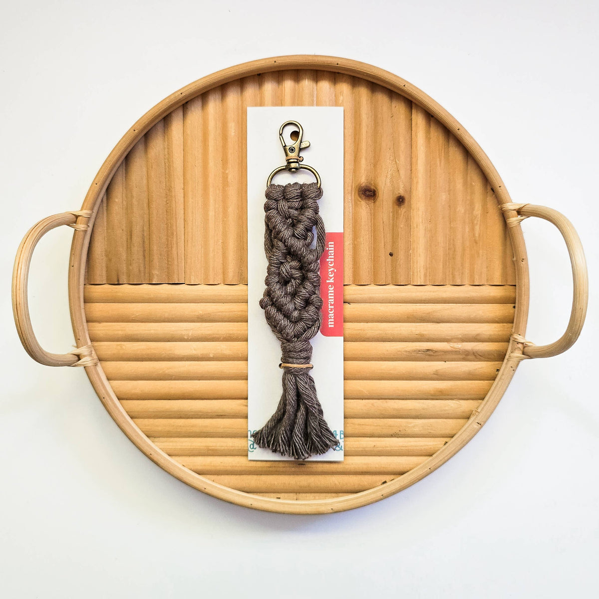 Macrame Keychains – Neutrals (5) Pack
