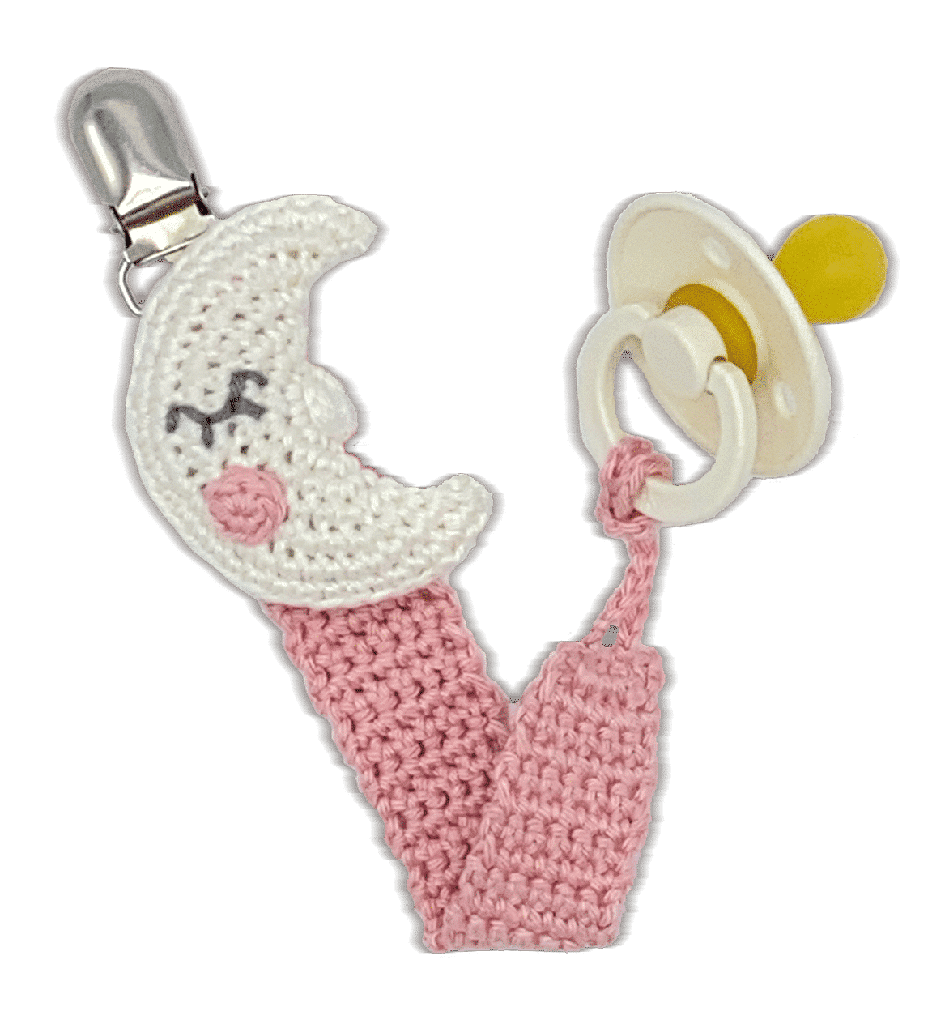 DIY Crochet Kit - Pacifier Clip Moon